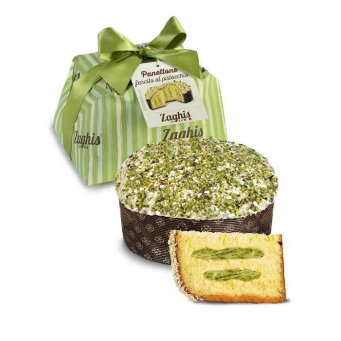 Zaghis Panettone Plnené Pistáciovým Krémom 800g