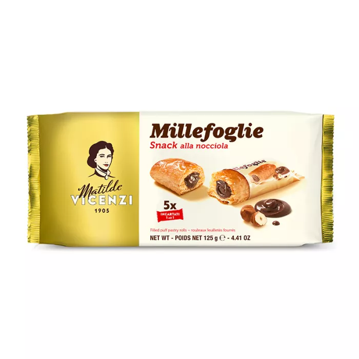 Matilde Vicenzi Millefoglie rolky z lístkového cesta s lieskovcovým krémom 125g