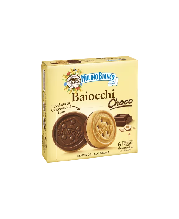 Mulino Bianco Baiocchi Choco sušienky s čokoládou 144g - 1ks
