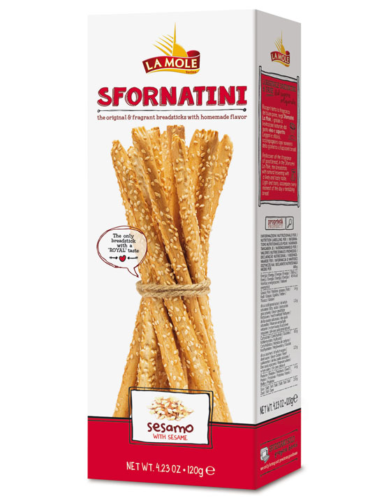 E-shop La Mole grissini so sezamom 120g - 1ks