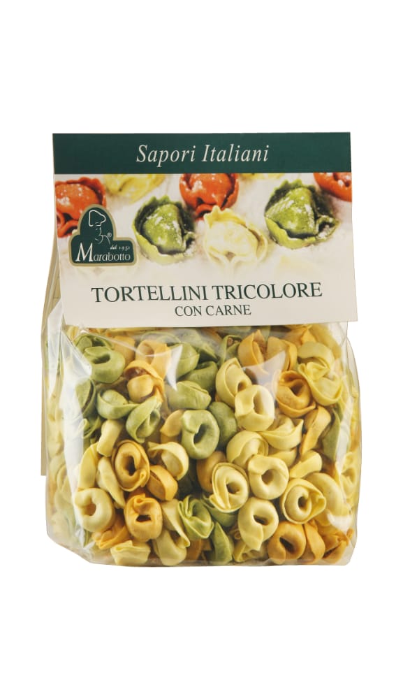 E-shop Marabotto Tortellini 3 - farebné s mäsom 500g - Kartón (16ks)