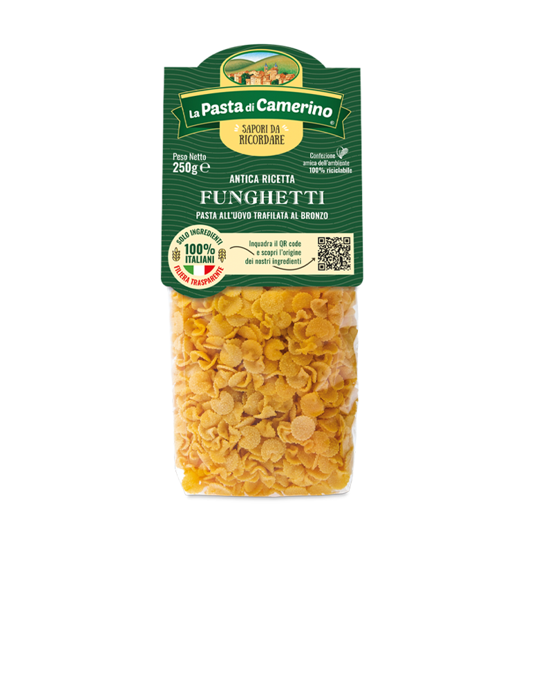 E-shop La Pasta di Camerino vaječné cestoviny Funghetti 250g - 1ks