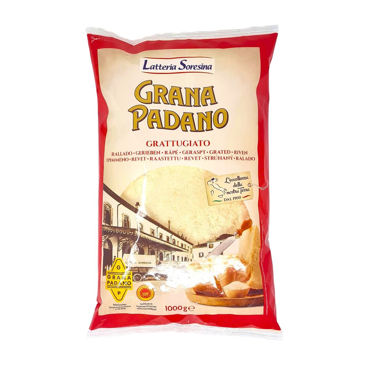 E-shop Latteria Soresina Grana Padano strúhaný syr 1kg - 1ks