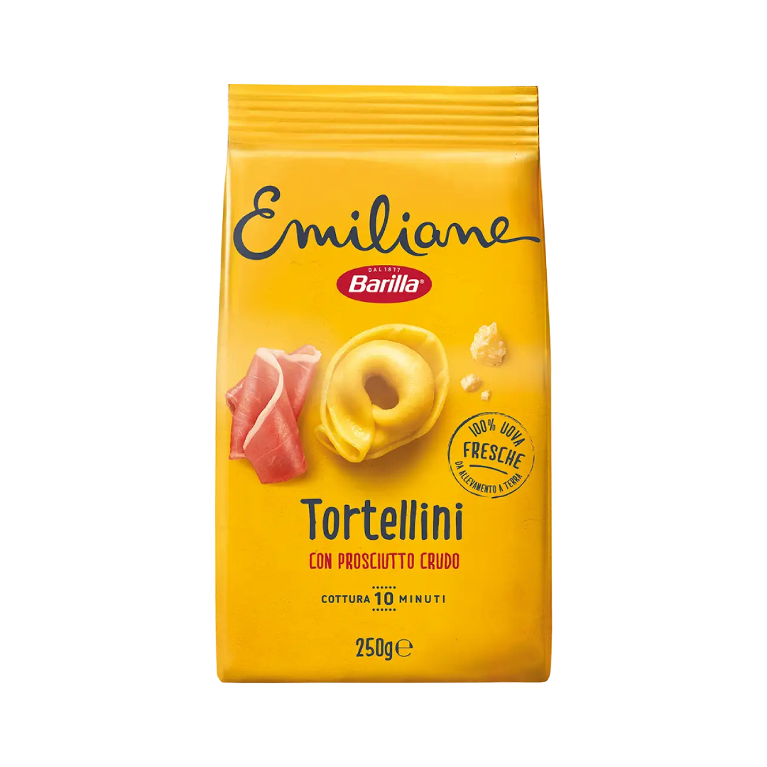 E-shop Barilla Emiliane vaječné Tortellini s prosciuttom a syrom Grana Padano DOP 250g - 1ks
