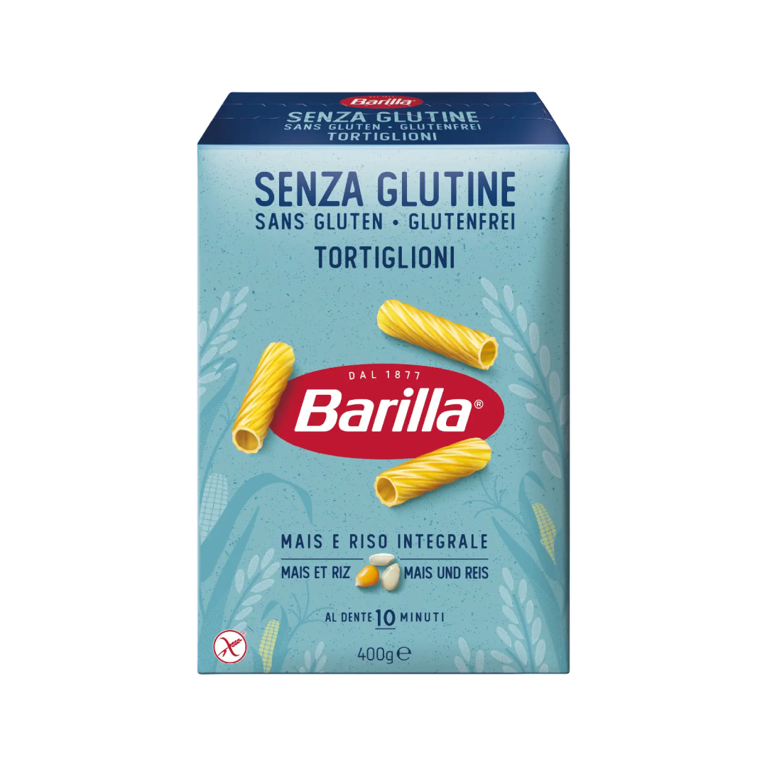 E-shop Barilla bezlepkové Tortiglioni 400g - 1ks