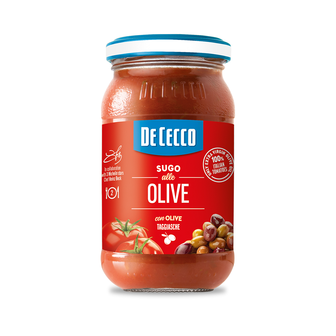 E-shop De Cecco omáčka s olivami 200g - 1ks