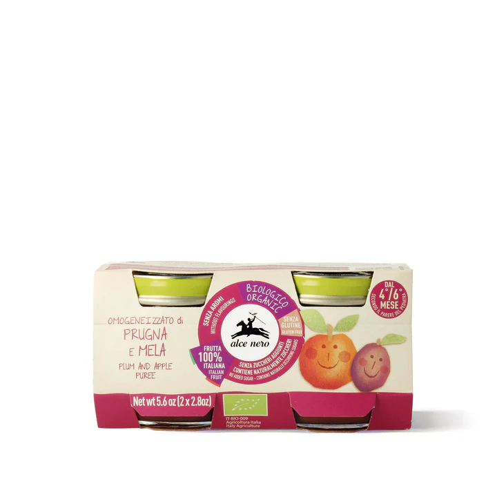 E-shop Alce Nero Bio slivkovo-jablkové pyré 2x80g - 1ks