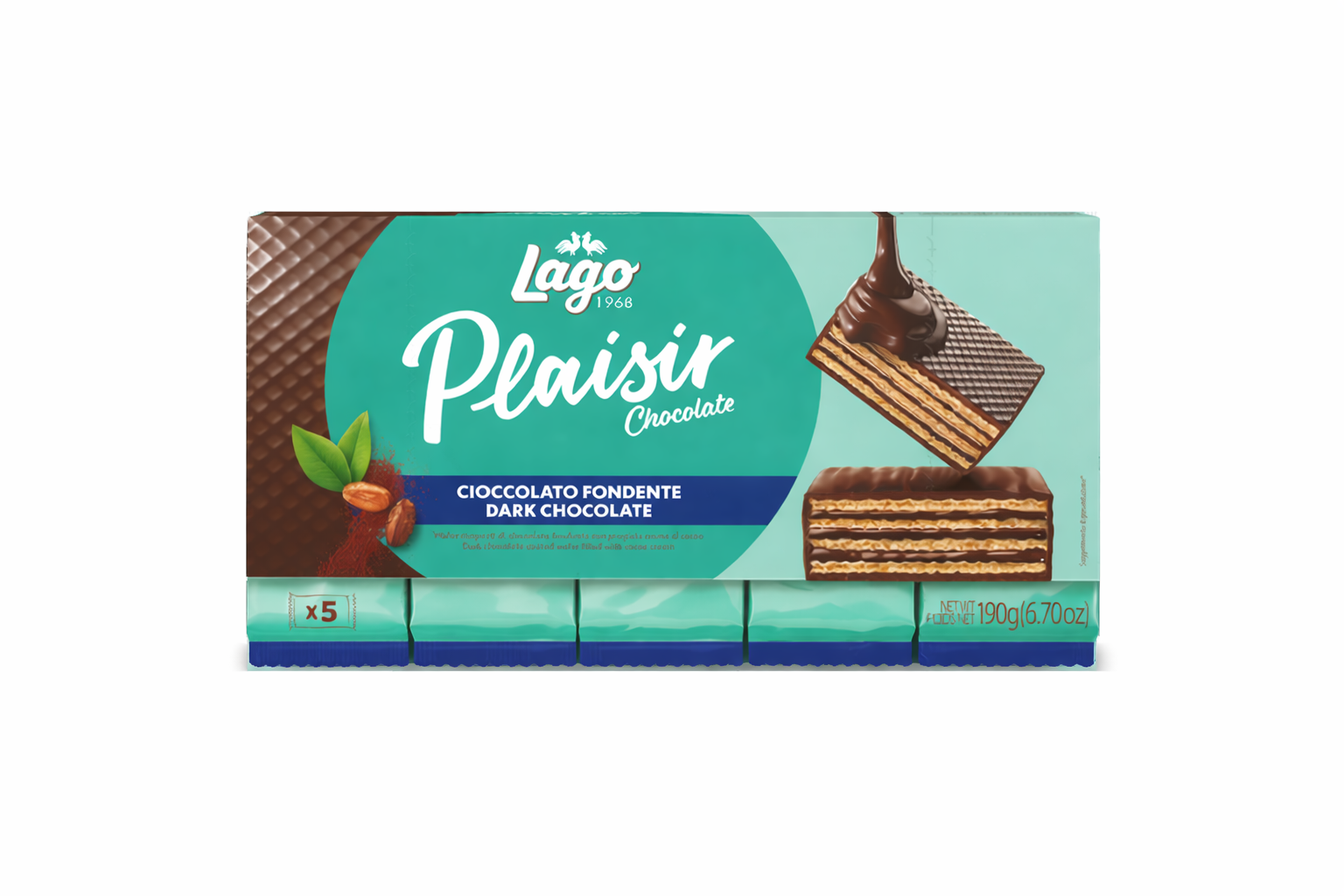 E-shop Lago Plaisir oblátka v tmavej čokoláde 190g - 1ks
